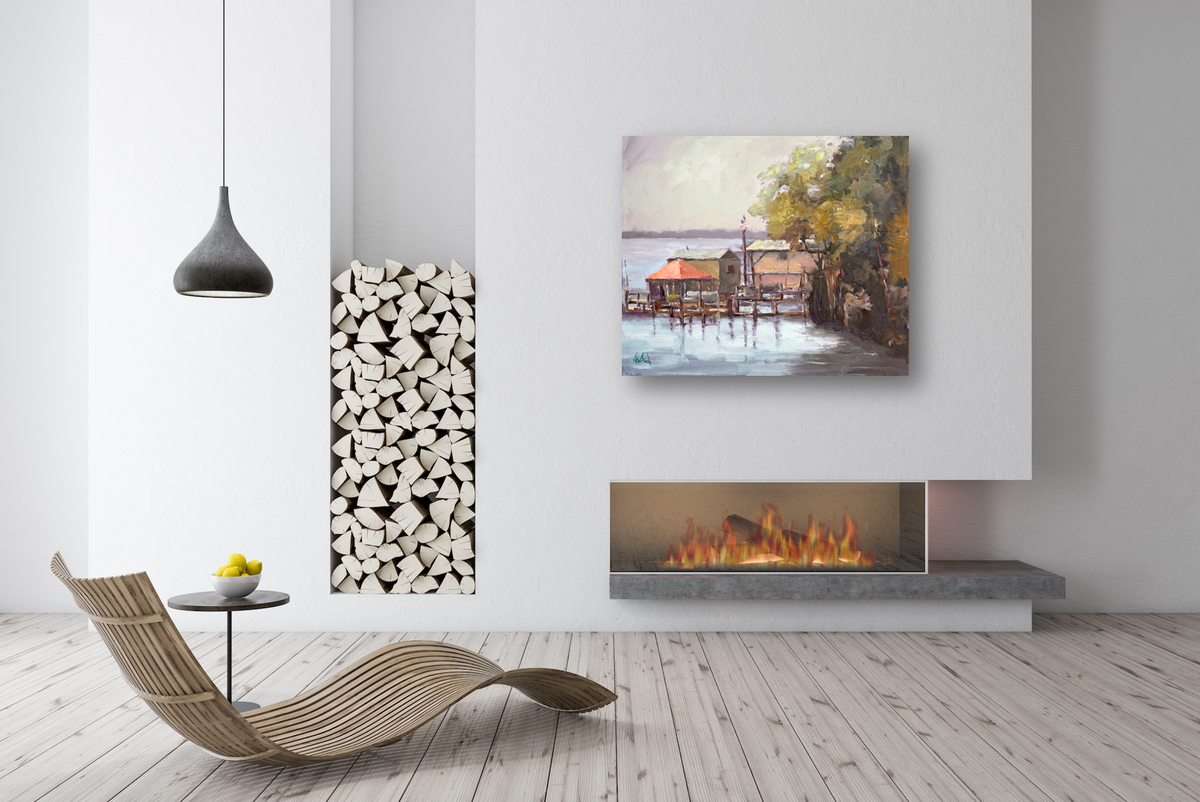 Julington Creek Artist Enhanced Canvas Print by John Beard Collection - product image 2 for Resin Society