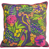 Cushion Amazone 45x45cm by DEKOR, showing the velvet-looking cotton surface with hand-crafted texture