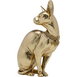 Deco Figurine Sitting Cat Audrey Gold 27cm