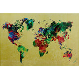 Glass Picture Metallic Colourful Map 150x100cm by DEKOR - main product image for Resin Society