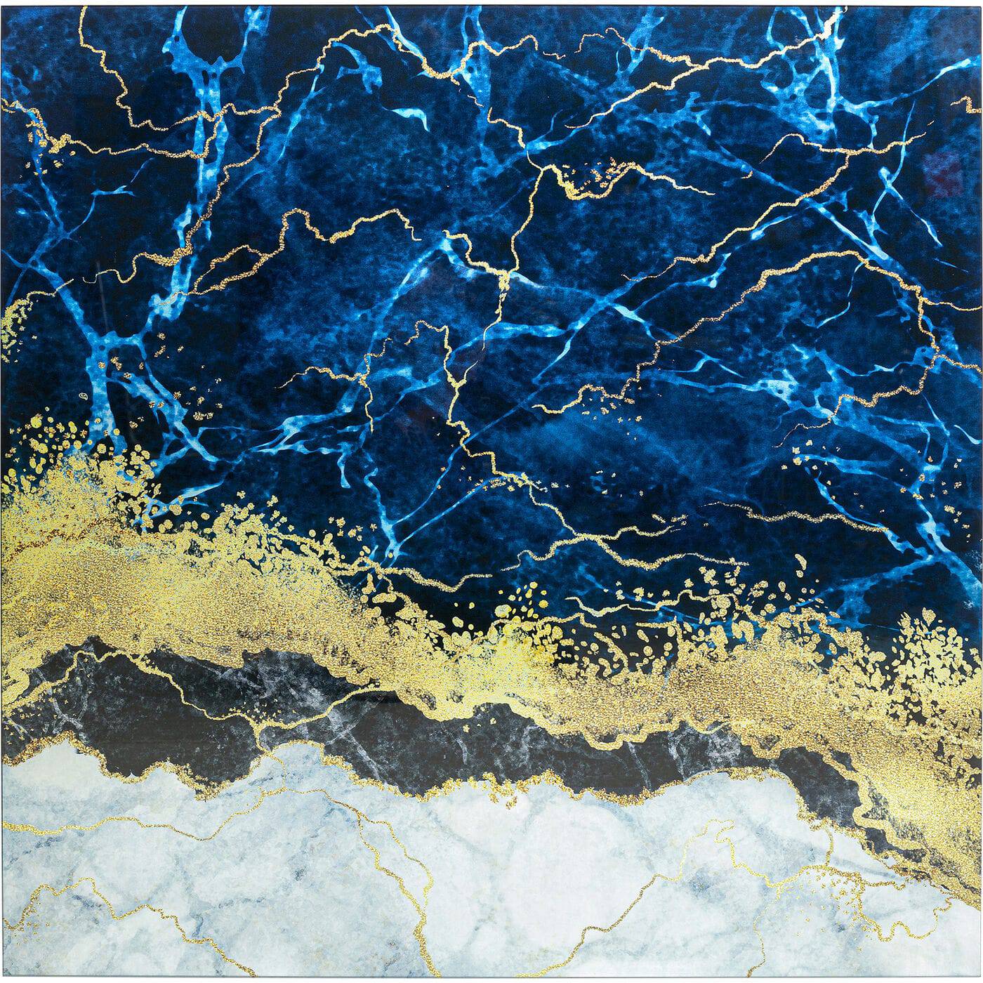 Glass Picture Metallic Ocean 100x100cm by DEKOR - main product image for Resin Society