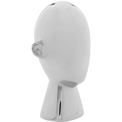 Deco Object Abstract Face Silver 22cm
