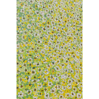 Canvas Picture Flower Boat Green Yellow 80x100cm