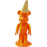 Deco Figurine Gelato Bear Orange 40cm – vibrant orange bear figurine, hand-painted with detailed sculptural features
