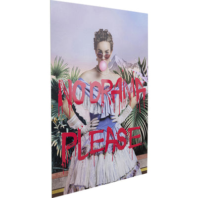 Glass Picture No Drama 90x120cm