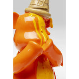 Deco Figurine Sitting Gelato Bear Orange 37cm