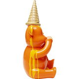Deco Figurine Sitting Gelato Bear Orange 37cm