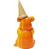 Deco Figurine Sitting Gelato Bear Orange 37cm