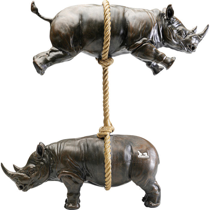 Deco Figurine Artistic Rhino 46cm by DEKOR - Resin Society
