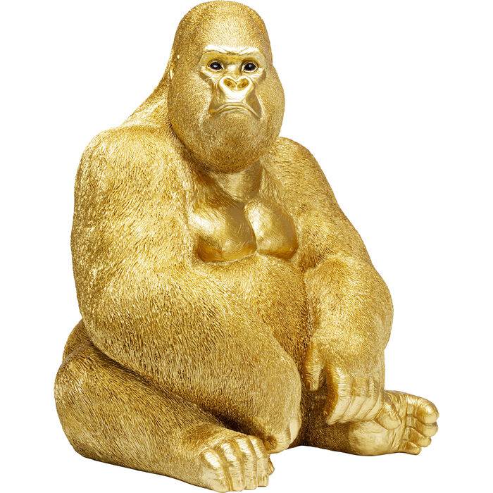 Deco Figurine Monkey Gorilla Side XL Gold 76cm by DEKOR - main product image for Resin Society