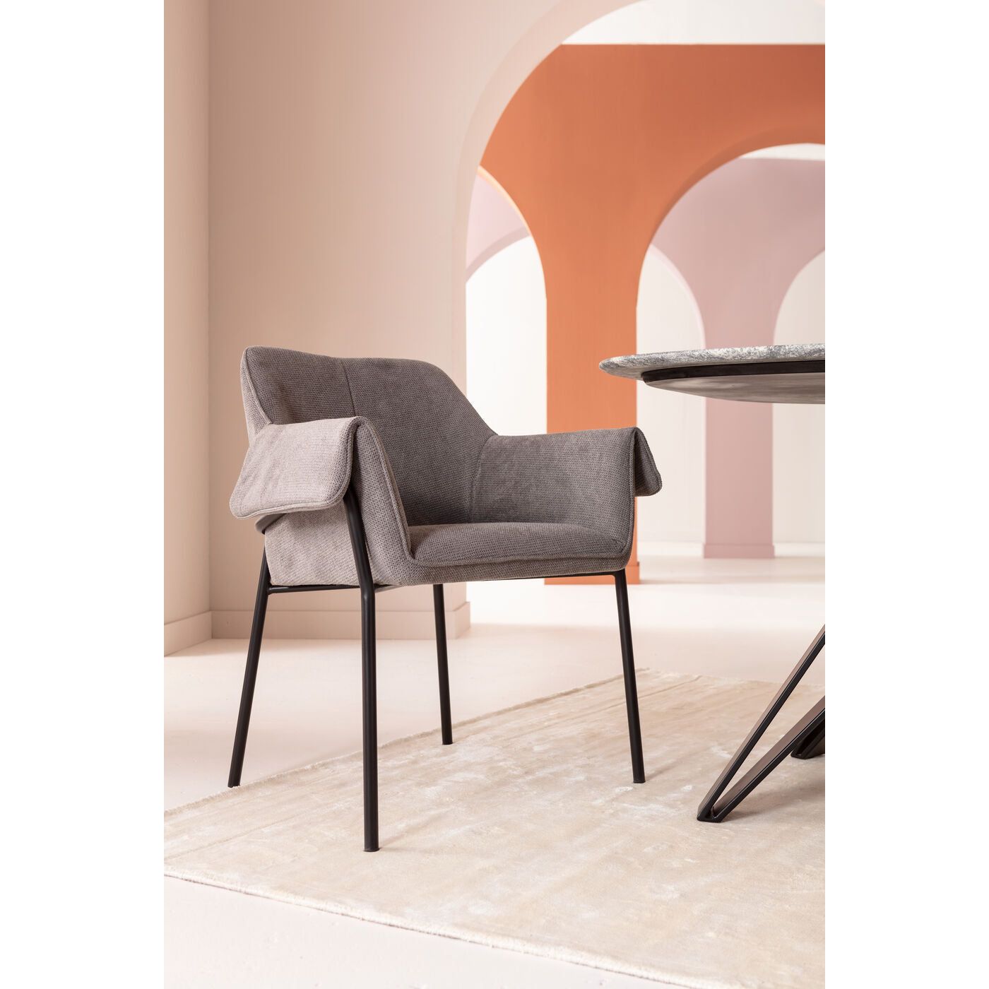 Chair with Armrest Bess Grey