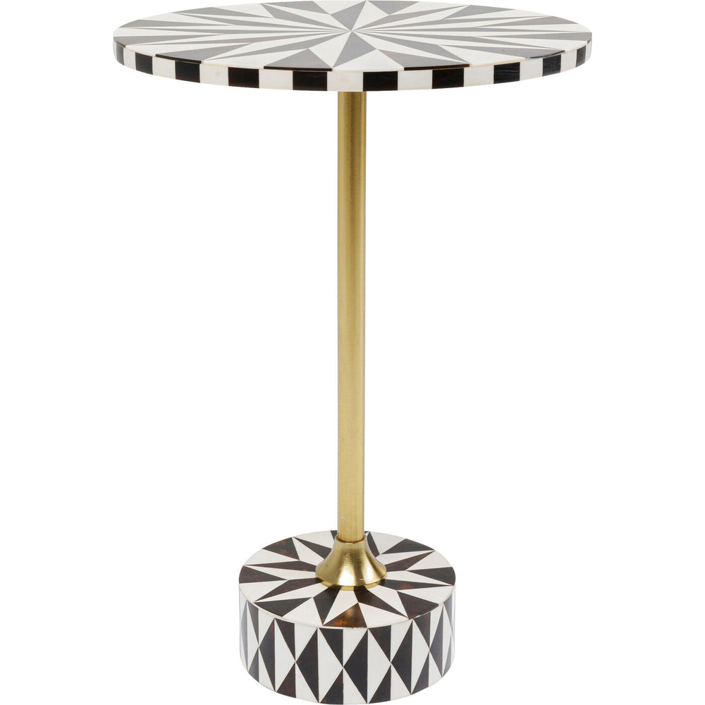 Side Table Domero Star Brown White Ø40cm by DEKOR - main product image for Resin Society