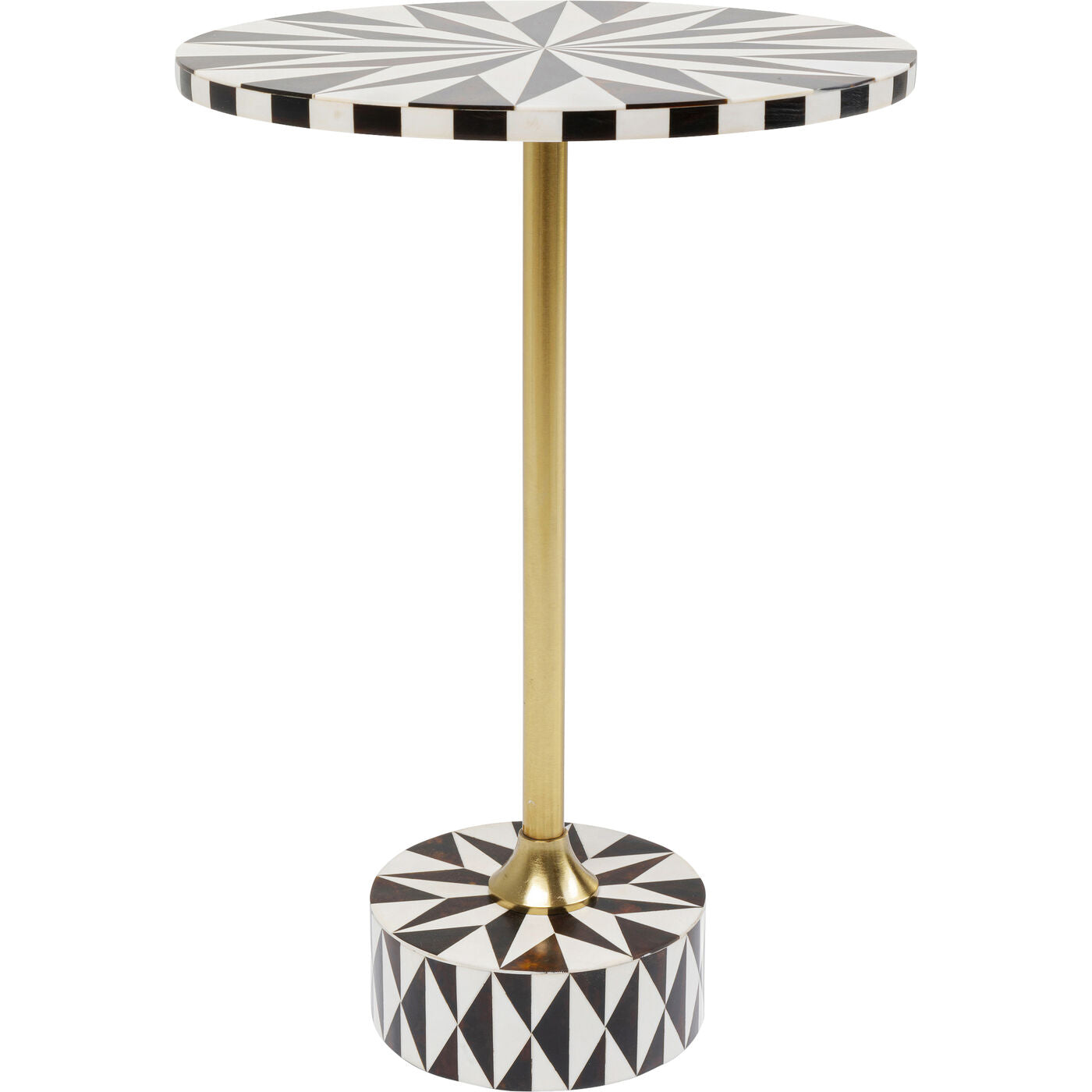 Side Table Domero Star Brown White Ø40cm by DEKOR - main product image for Resin Society