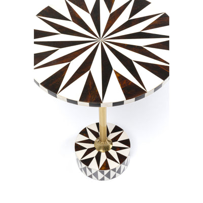 Side Table Domero Star Brown White Ø40cm by DEKOR - product image 3 for Resin Society