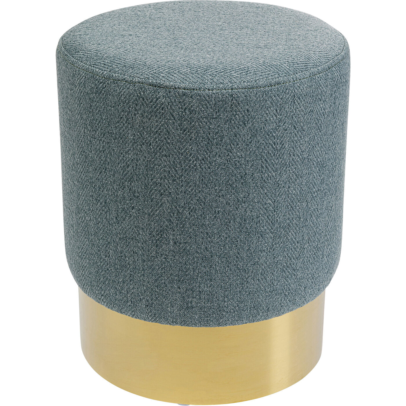 Stool Cherry Lina Light Blue Brass featuring brass-plated steel frame and light blue upholstery on chipboard seat