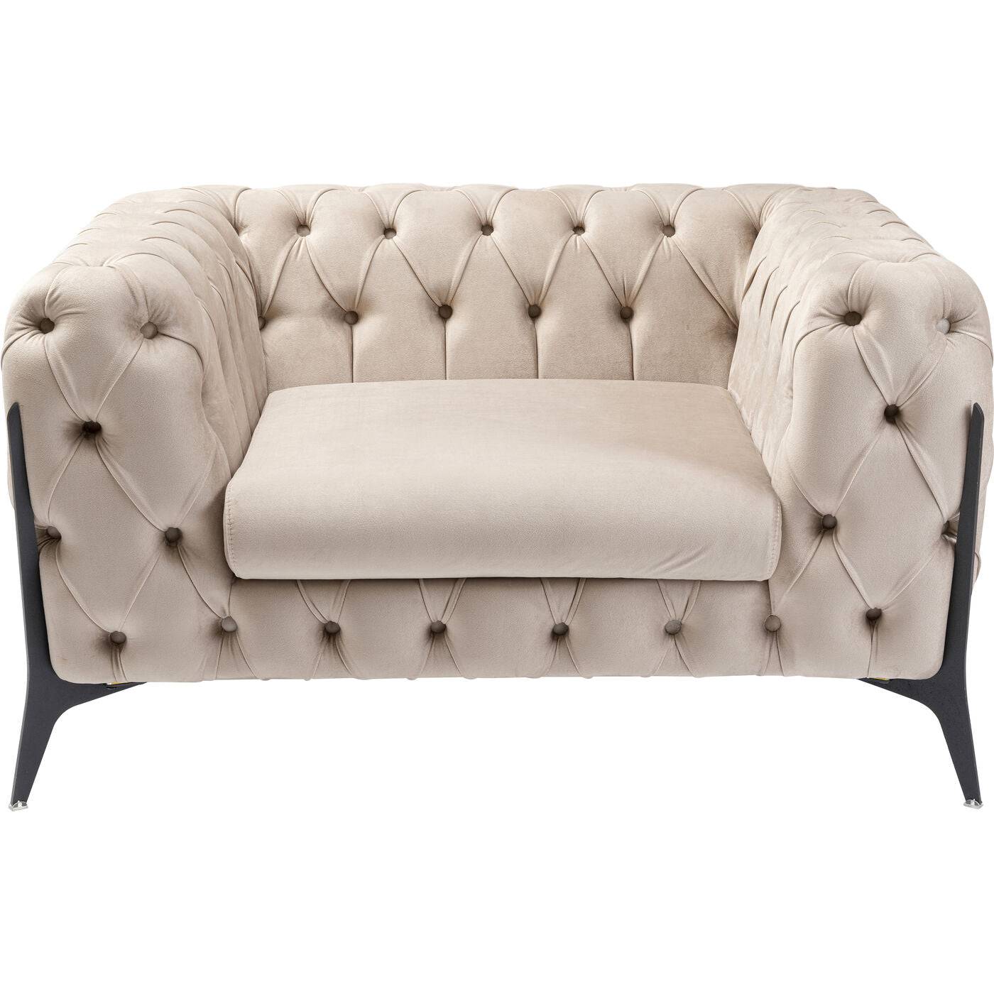 Armchair Bellissima Velvet Taupe 120cm by DEKOR - main product image for Resin Society