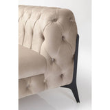 Armchair Bellissima Velvet Taupe 120cm by DEKOR - product image 2 for Resin Society
