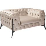 Armchair Bellissima Velvet Taupe 120cm by DEKOR - product image 6 for Resin Society