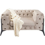 Armchair Bellissima Velvet Taupe 120cm by DEKOR - product image 7 for Resin Society