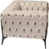 Armchair Bellissima Velvet Taupe 120cm by DEKOR - product image 8 for Resin Society