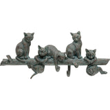 Coat Rack Cats Life 42cm showing a wall-mounted cat-inspired design in polyresin with multiple hooks for garments
