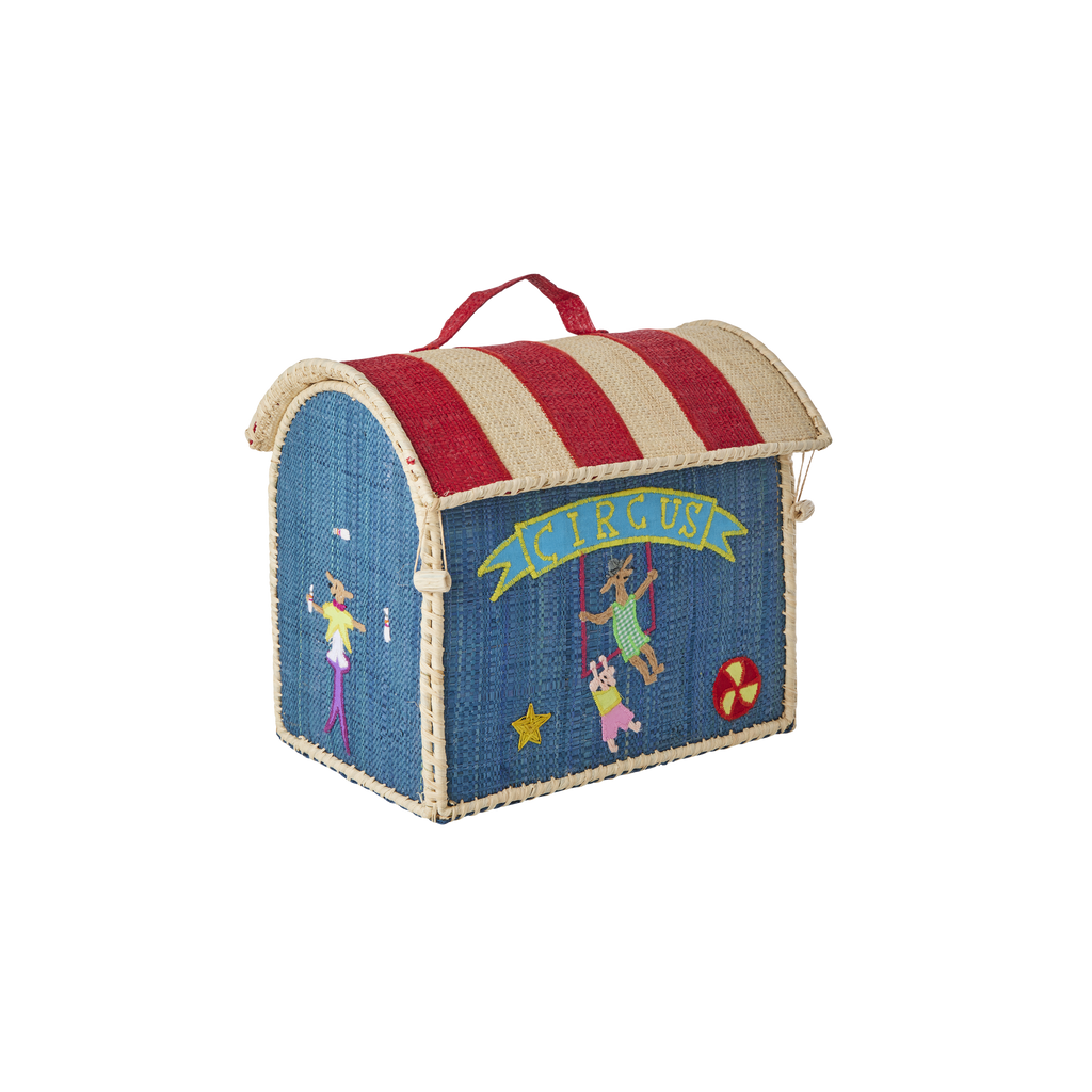 Raffia Kids Bag with Circus Theme by Rice By Rice - main product image for Resin Society