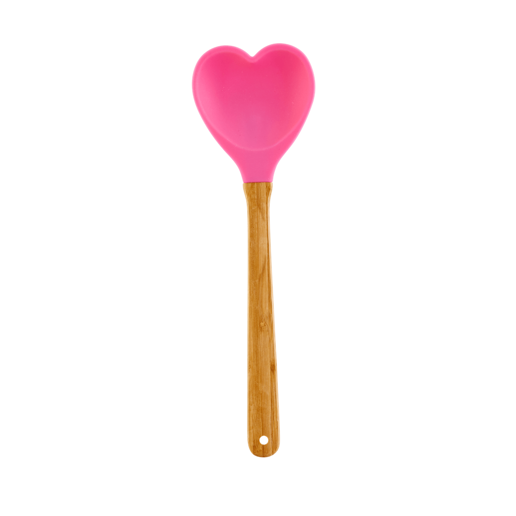 Kitchen Silicone Spoon in Heart shape by Rice By Rice - main product image for Resin Society