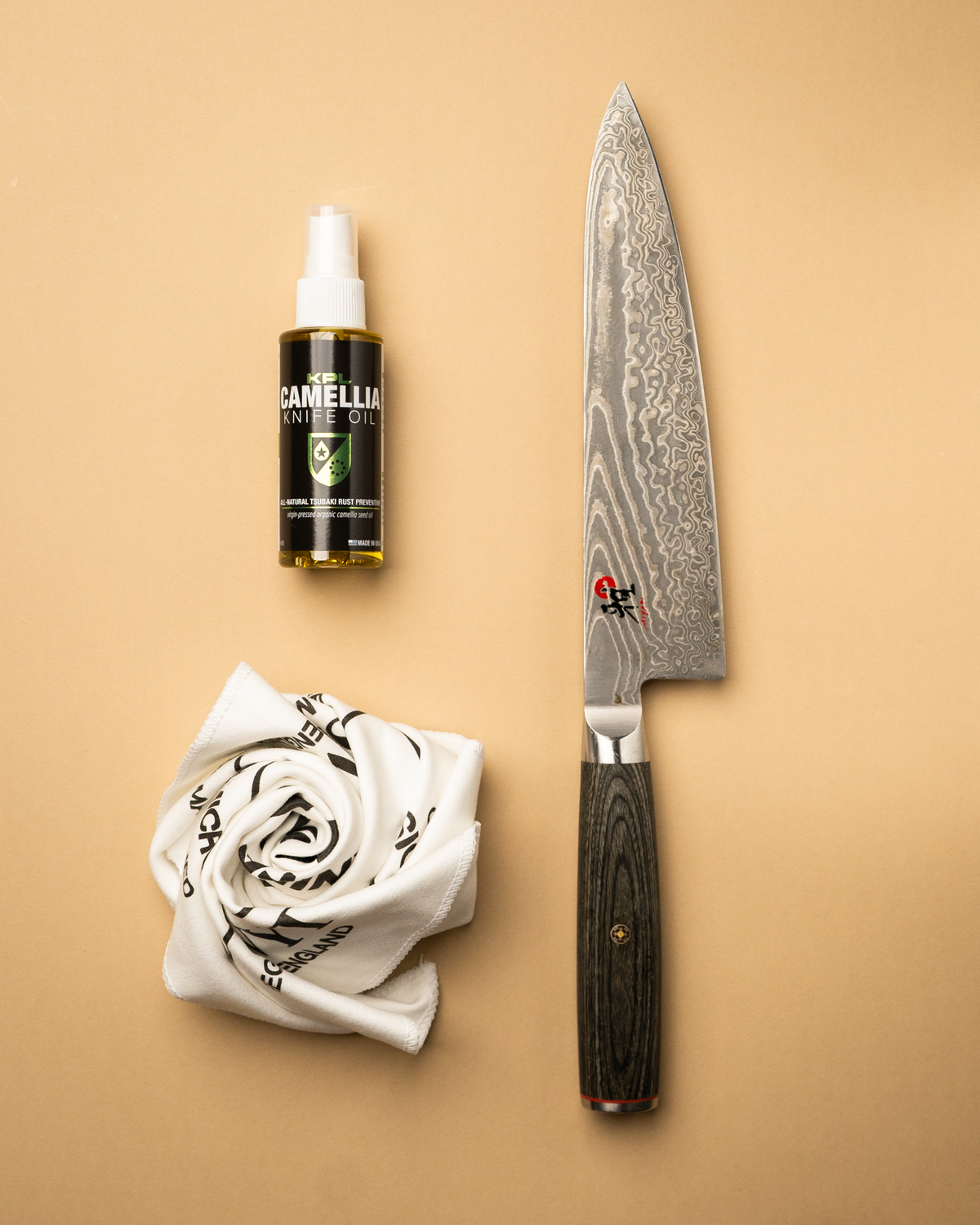 Organic Camellia Kitchen Knife Oil - Carbon Steel and Cast Iron detail image - Resin Society
