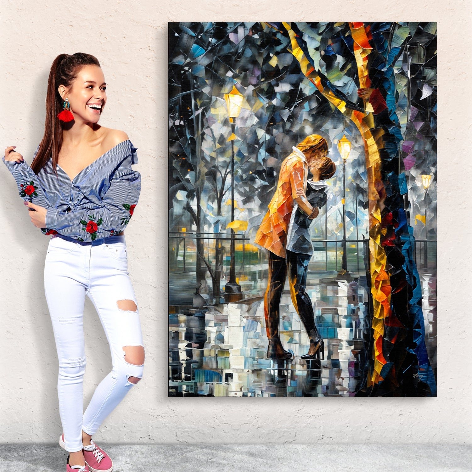 Canvas Print: "Kaleidoscope Kiss" by Tailored Canvases - product image 4 for Resin Society