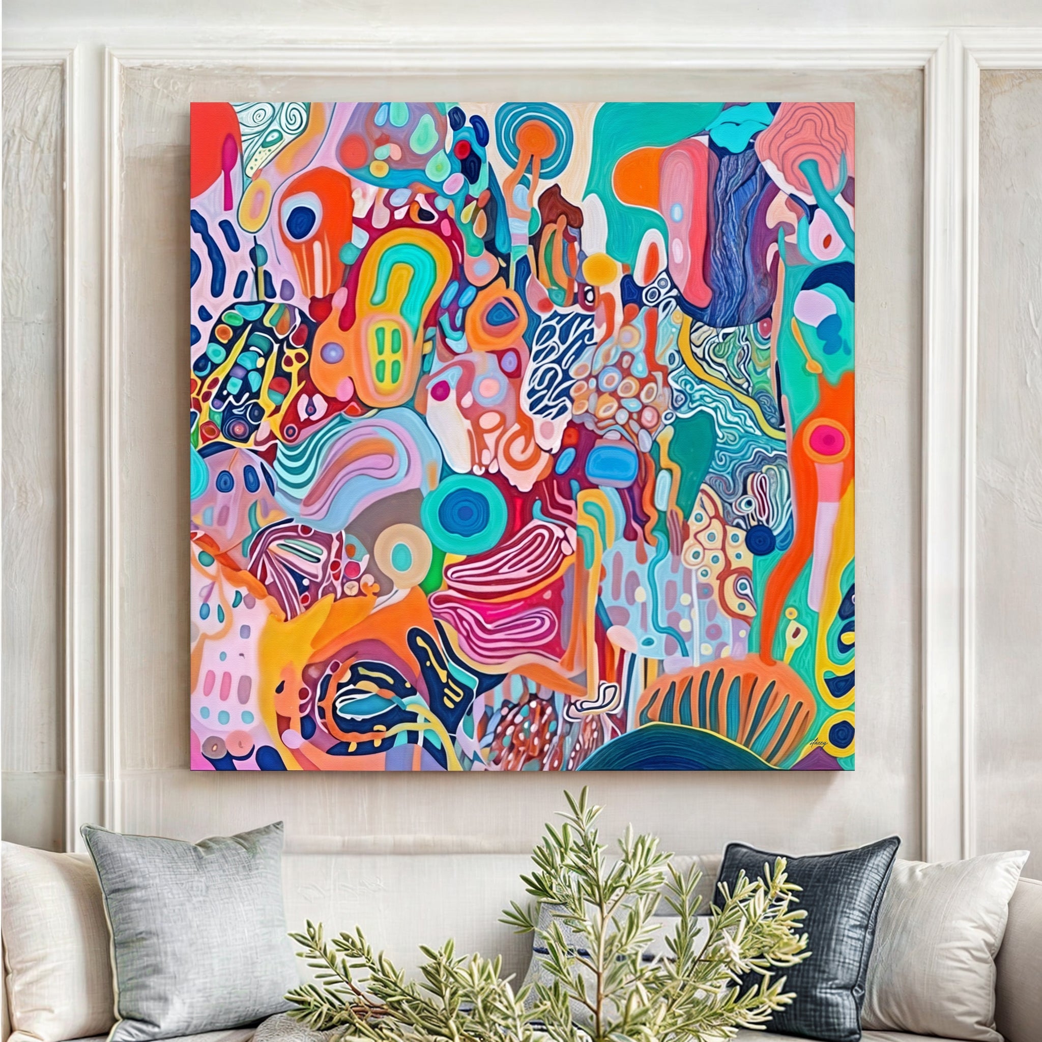 Canvas Print: "Kaleidoscopic Voyage II" by Tailored Canvases - product image 2 for Resin Society