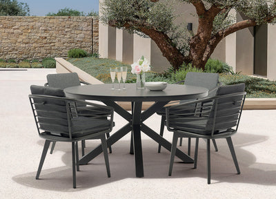 Kassey Round Outdoor Dining Table detail image - Resin Society