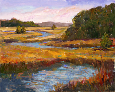 Kiawah Marsh Gold Artist Enhanced Canvas Print by John Beard Collection - main product image for Resin Society