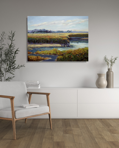 Kiawah Marsh Waterway Artist Enhanced Canvas Print by John Beard Collection - product image 2 for Resin Society