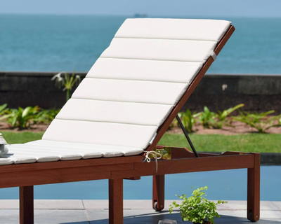 Louisiana Dark Wood Finish Wheel Lounger With Cushion - 2 Piece by LifestyleGarden US - product image 4 for Resin Society
