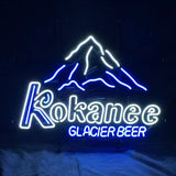 Kokanee Glacier Beer Snow Mountain Neon Light Sign by Neon Signs Land - main product image for Resin Society