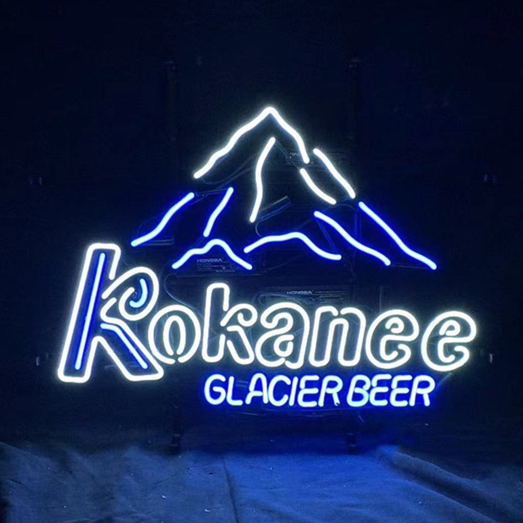 Kokanee Glacier Beer Snow Mountain Neon Light Sign by Neon Signs Land - main product image for Resin Society