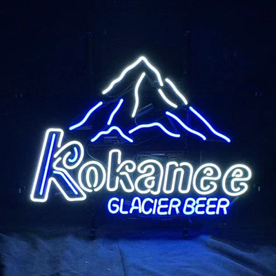 Kokanee Glacier Beer Snow Mountain Neon Light Sign by Neon Signs Land - main product image for Resin Society