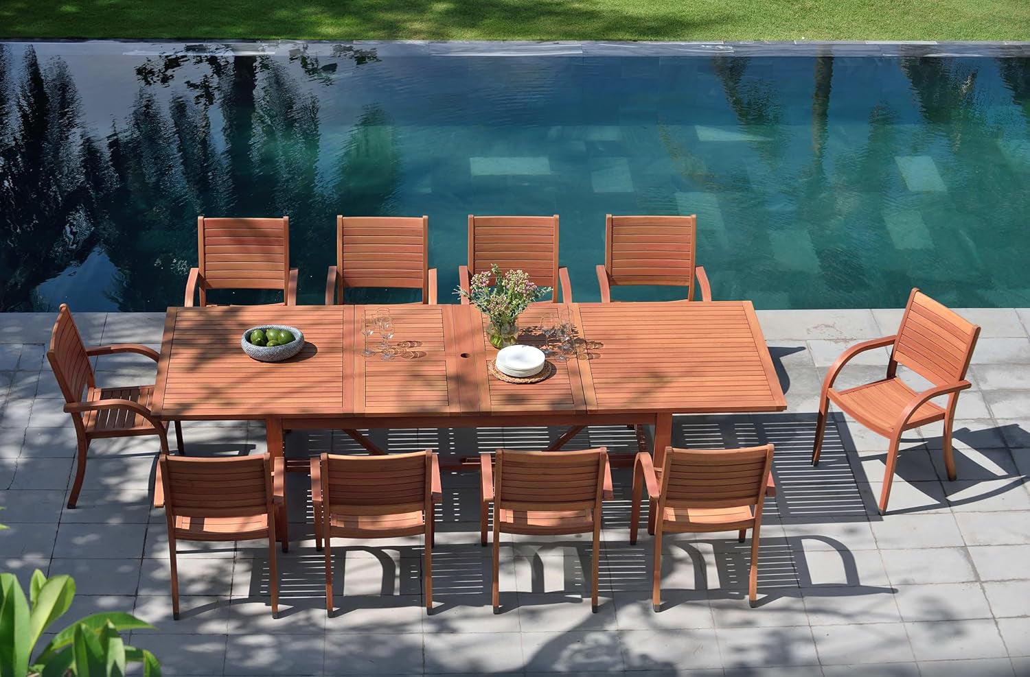 Catalina Stacking Wood Armchair - 4 Piece by LifestyleGarden US - product image 3 for Resin Society