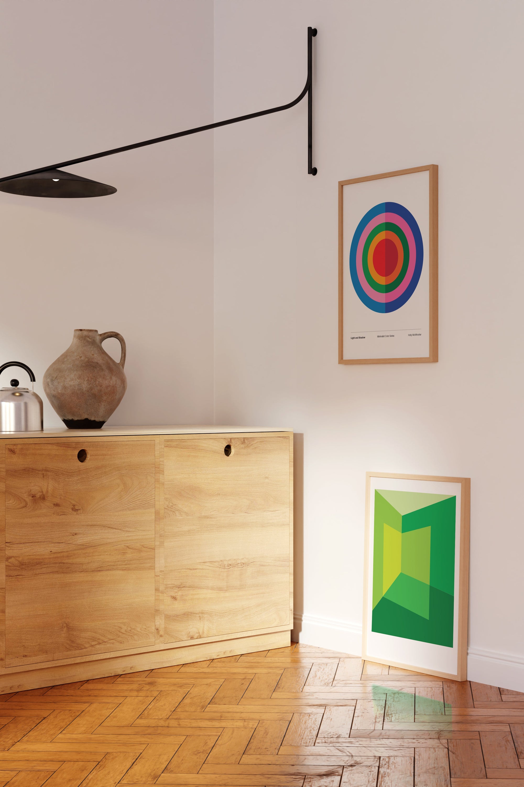 LIGHT CORNER: GREEN Framed Art Print by Holly McWhorter Art: Paintings and Art Prints - product image 4 for Resin Society