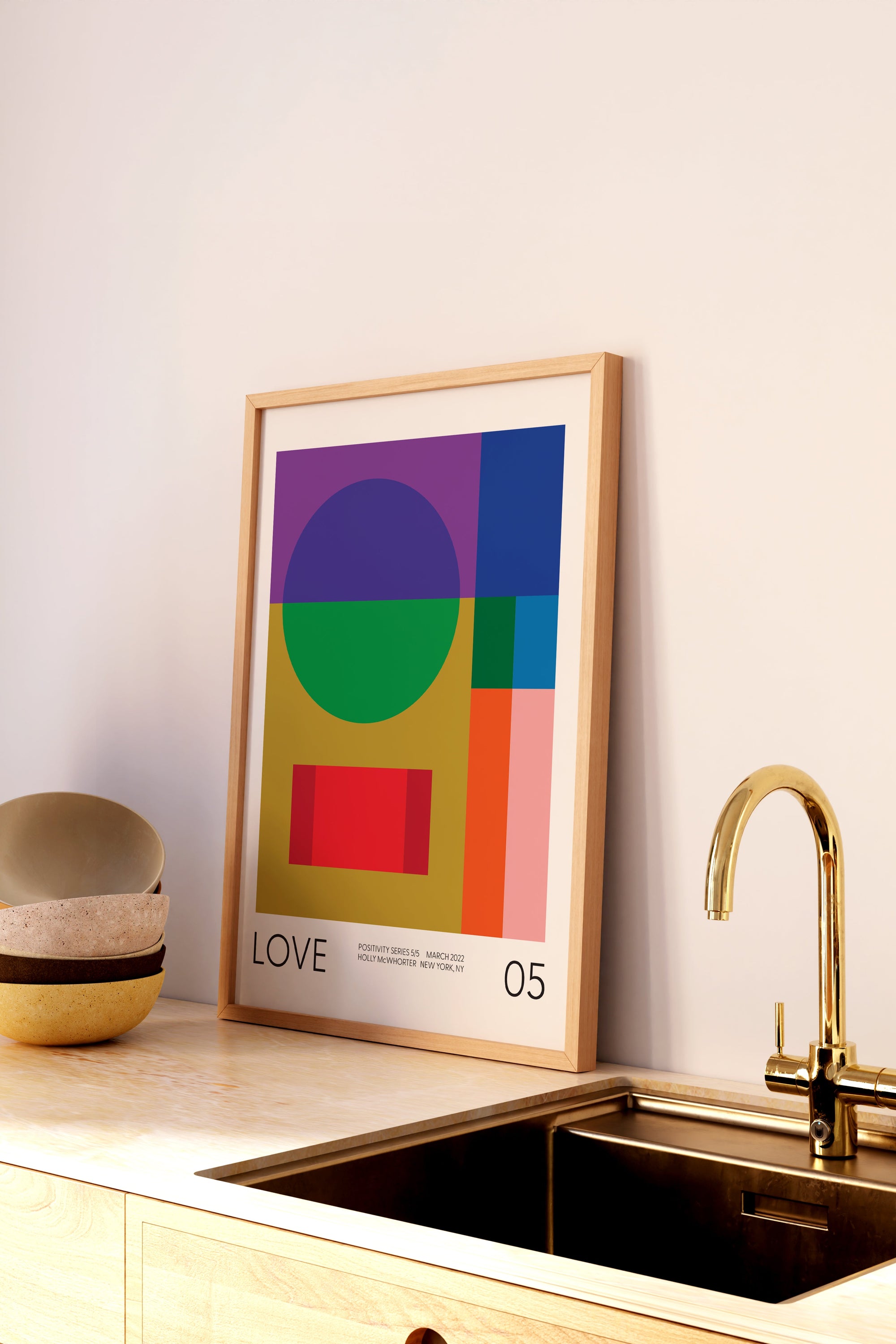 Positivity Series #5: LOVE Framed Art Print by Holly McWhorter Art: Paintings and Art Prints - product image 4 for Resin Society