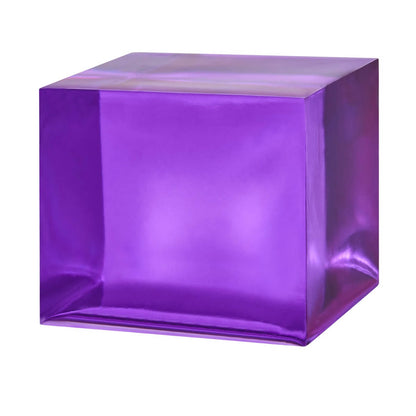 Purple cube on a white background