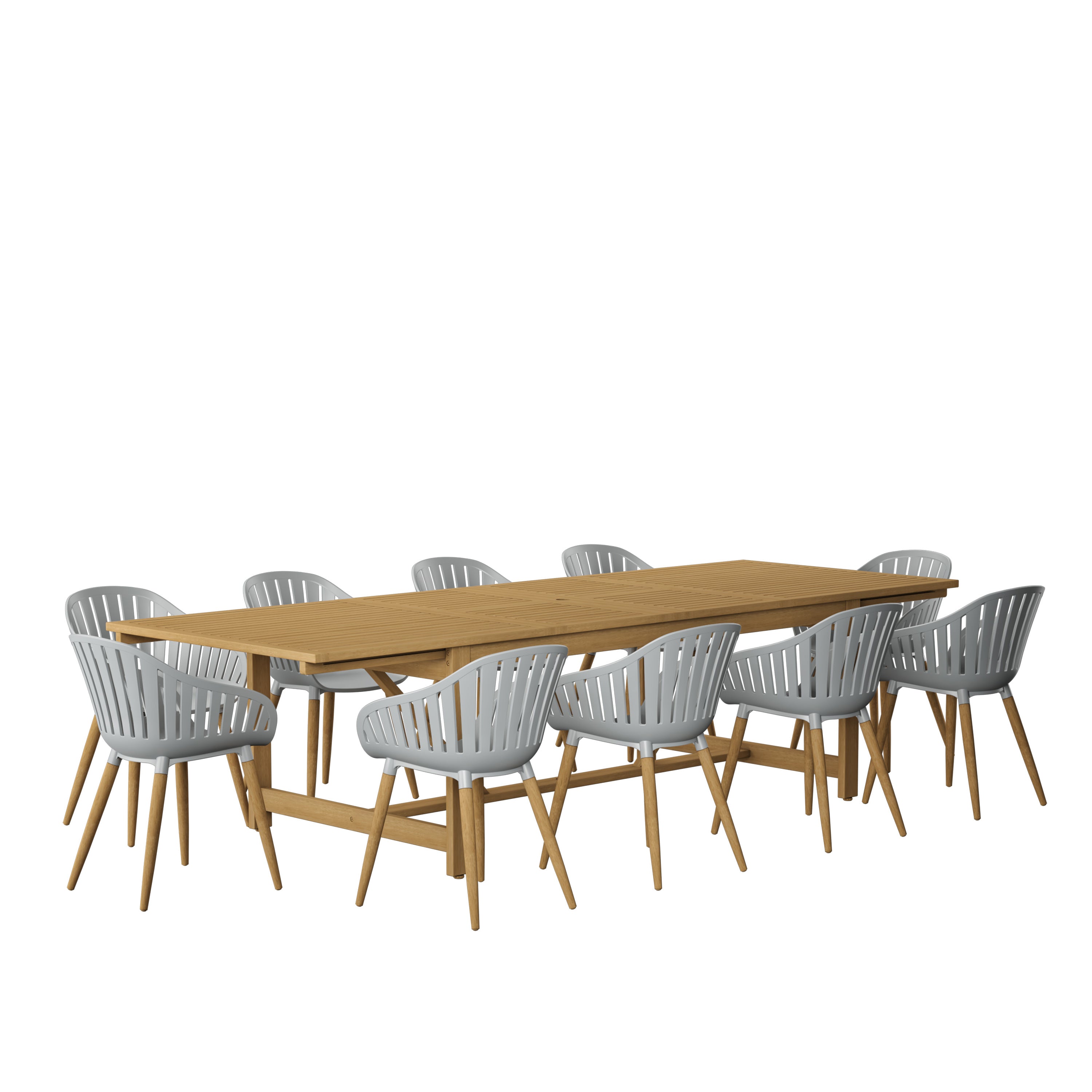 Leyland Table and Nassau Grey Armchairs Dining Set by LifestyleGarden US - product image 4 for Resin Society