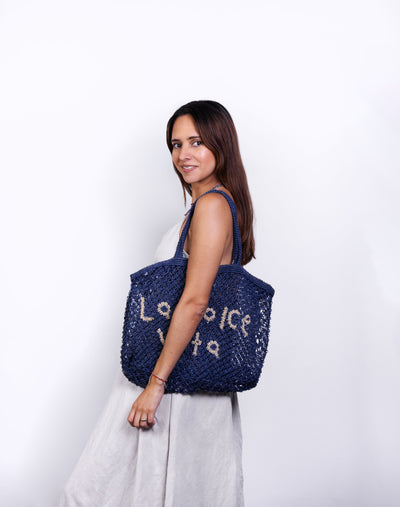 La Dolce Vita Macrame Jute Tote