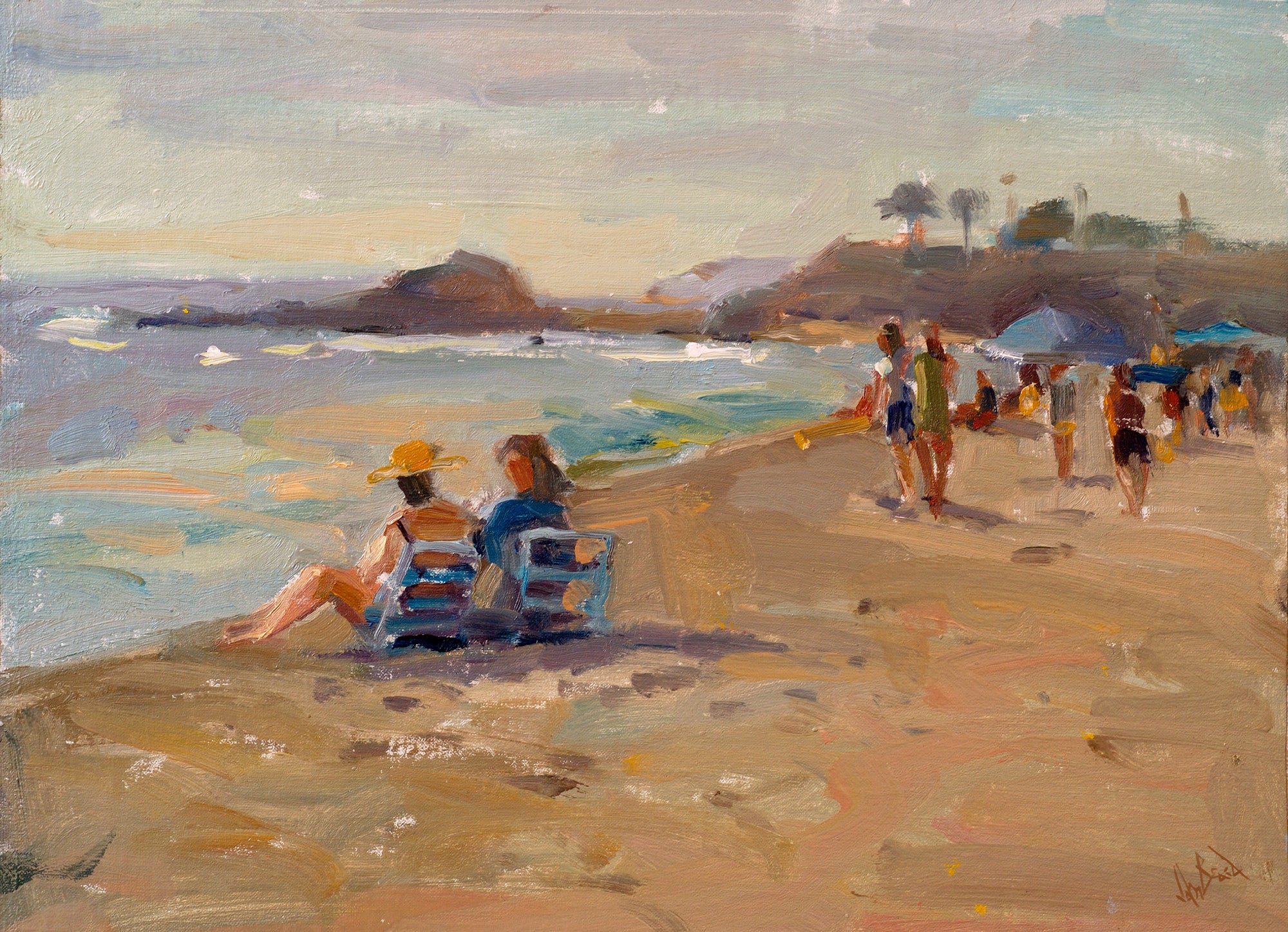 Laguna Beach Artist Enhanced Canvas Print by John Beard Collection - main product image for Resin Society
