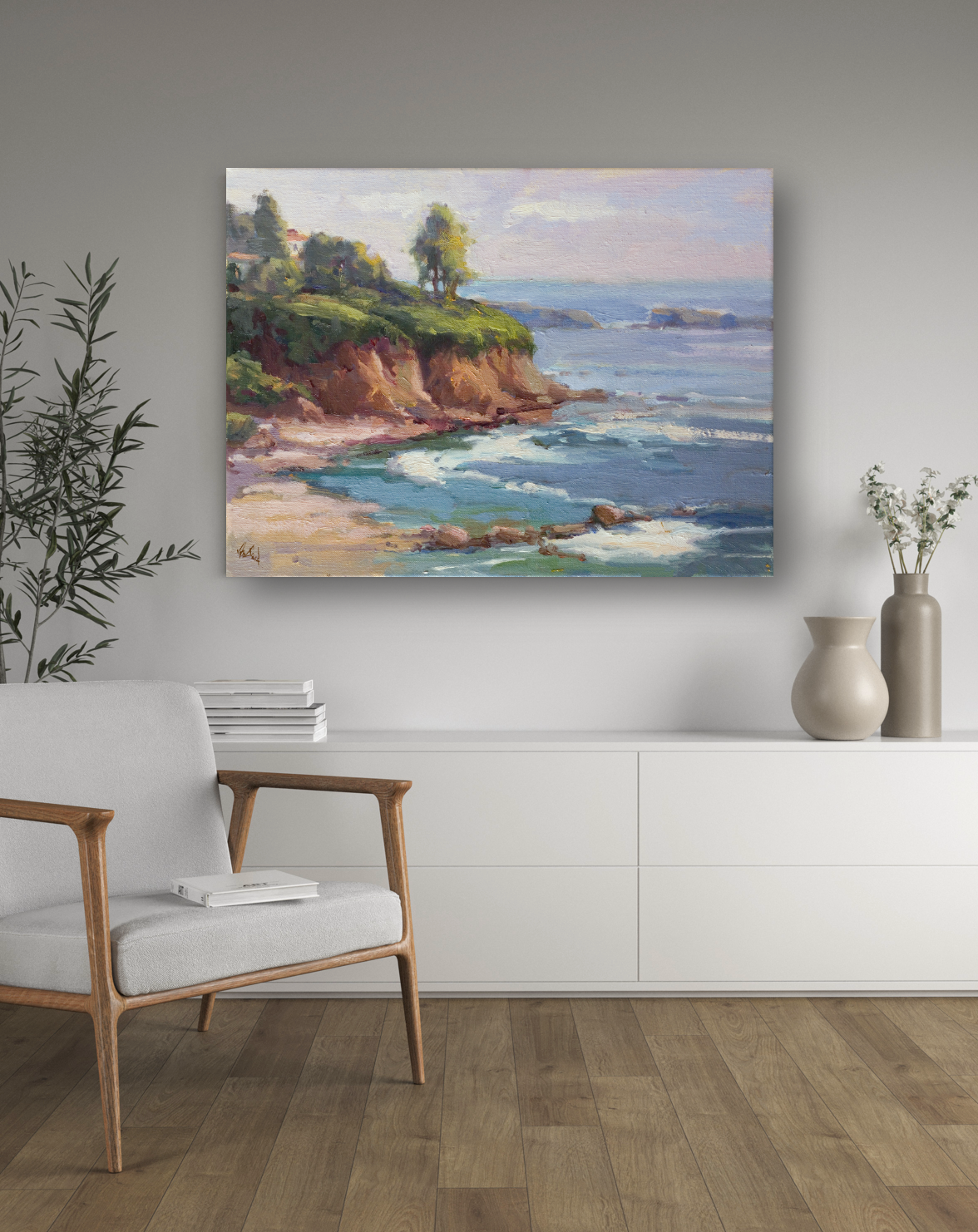 Laguna Cliffs Artist Enhanced Canvas Print by John Beard Collection - product image 3 for Resin Society