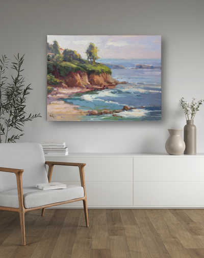 Laguna Cliffs Artist Enhanced Canvas Print by John Beard Collection - product image 3 for Resin Society