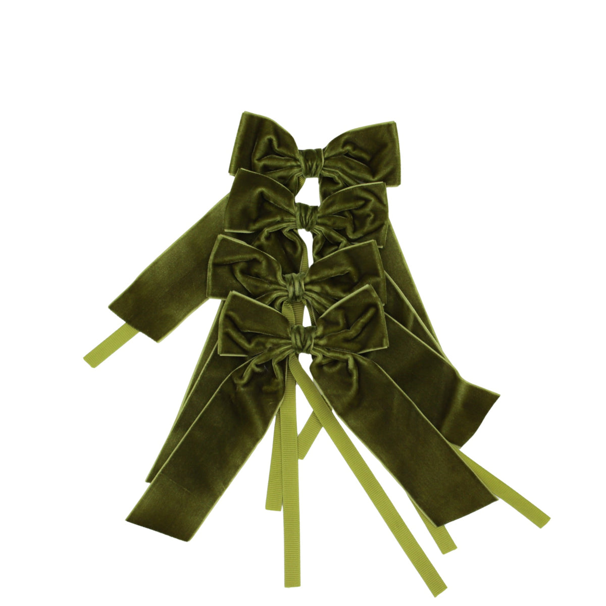 Large Forest Green Velvet Napkin Bow Tie - Set of 6 by Ro'Table - product image 3 for Resin Society