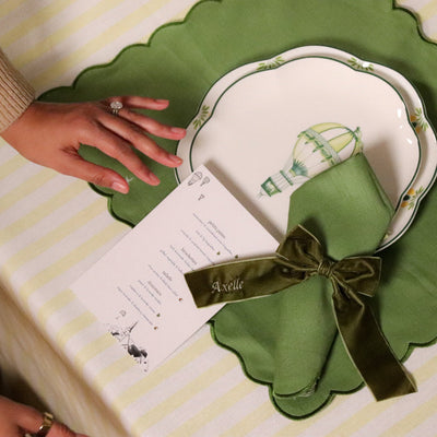 Large Forest Green Velvet Napkin Bow Tie - Set of 6 by Ro'Table - product image 6 for Resin Society