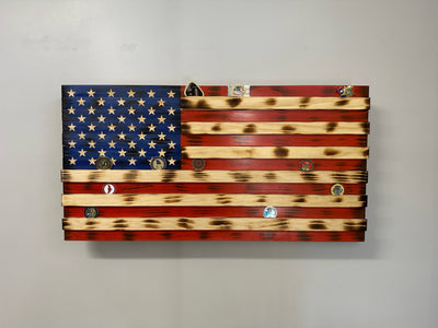 American Flag Challenge Coin Display and Hidden Gun Cabinet by Bellewood Designs - product image 14 for Resin Society