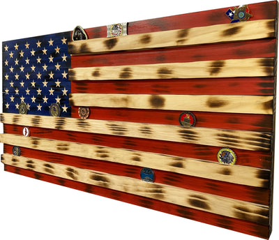 American Flag Challenge Coin Display and Hidden Gun Cabinet by Bellewood Designs - product image 15 for Resin Society